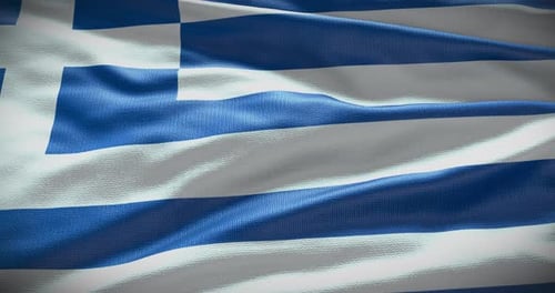 Greece Flag Waving Seamless Loop Background