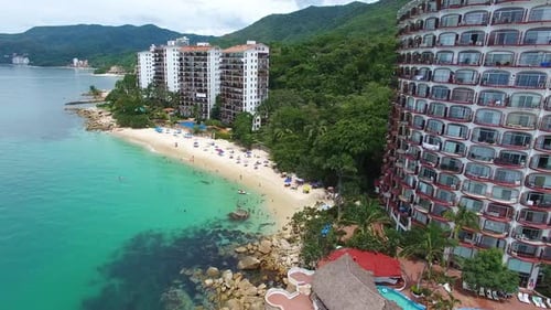 Tropical Coastline Beach Resort Aerial View