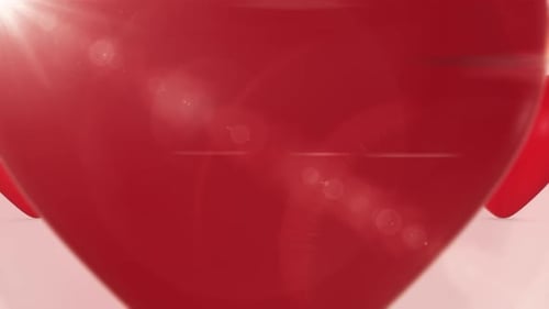 Animated Glossy Red Hearts Love Background