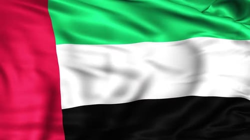 Realistic Waving United Arab Emirates Flag Animation