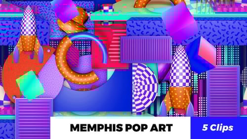 Vibrant Retro Abstract Geometric Pattern Seamless Loop Background