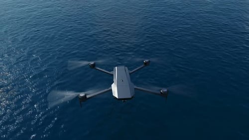 Top View Of Flying Drone
