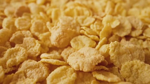 Golden Crisp Corn Flakes Cereal Close Up