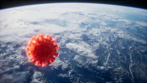 Coronavirus COVID-19 on the Earth Orbit