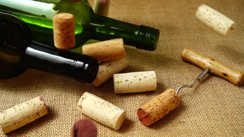 Falling Wine Corks
