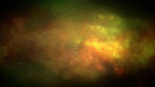 Abstract Cosmic Nebula Background Loop With Twinkling Particles