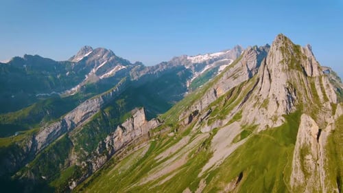 Schaefler Altenalptuerme Mountain Ridge Swiss Alpstein Alpine Appenzell Innerrhoden Switzerland a