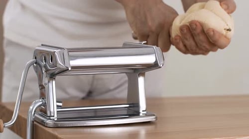 Making Pasta with Shiny Chrome Pasta Maker