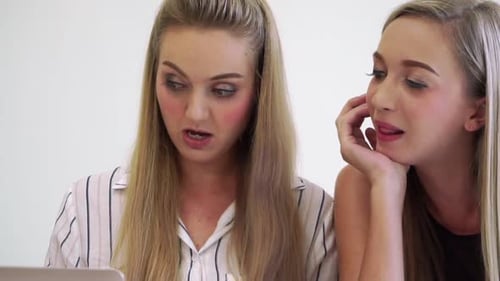 Blonde Business Woman Working at Modern Office