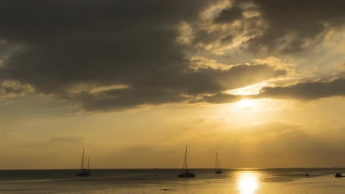 Scenic Seascape Timelapse on Phuket Island at Dusk