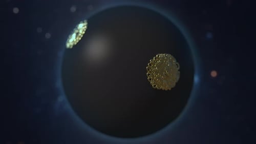 Golden Geometric Earth Globe Reveal Animation