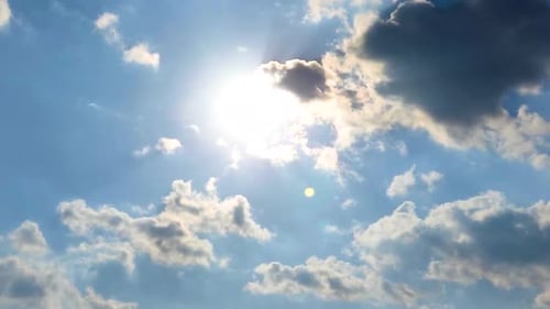 Clouds Moving Across a Blue Sky