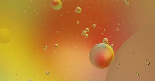 Fantastic Structure of Colorful Bubbles. Chaotic Motion. Abstract Background