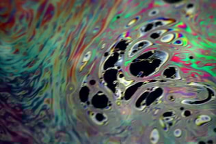 Abstract Colorful Fluid Background of Vibrant Neon Colors and Patterns