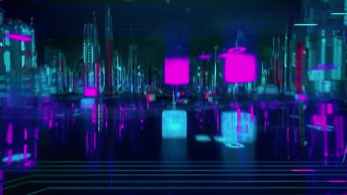 Futuristic Digital Network Data Connection Corporate Technology Background