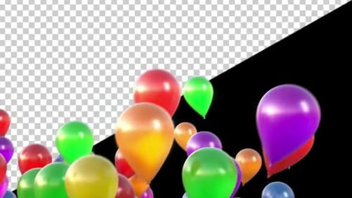 Colorful Floating Balloons Animation for Celebrations