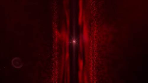 Abstract Red Wavy Dots Background