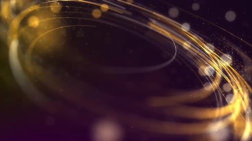 Elegant Golden Abstract Light Particle Flow Background