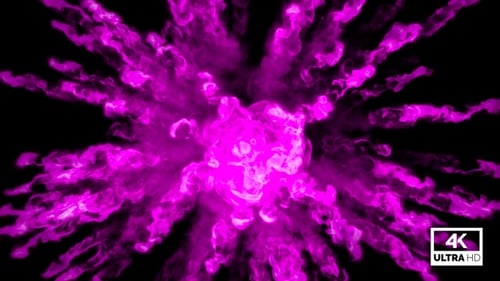 Dynamic Magenta Smoke Burst Reveal Transition