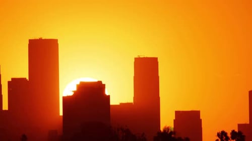 Sunrise Behind Los Angeles Time Lapse