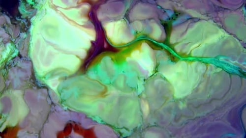 Abstract Colorful Paints Mixing to Create Visual Effect