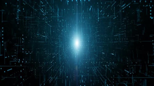 Digital Data Matrix Flowing 01095