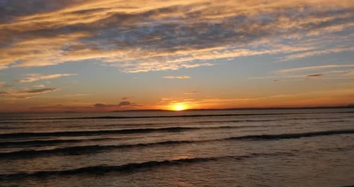 952106 Ocean at Sunset, Camargue in the South East of France, Real Time 4K