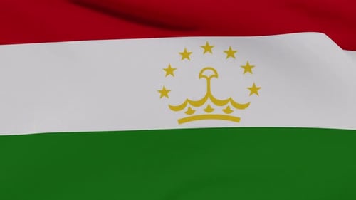 Flag Tajikistan Patriotism National Freedom Seamless Loop