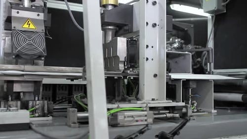 Automated Production Machine in Operation
