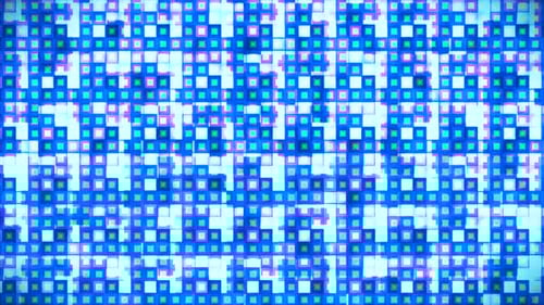 Abstract Digital Grid of Flickering Squares Background