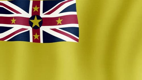 Waving Flag of Niue Seamless Loop