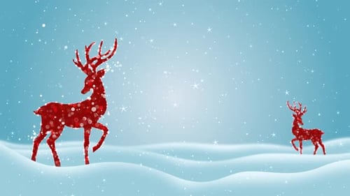 Christmas Celebration With Reindeer