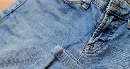 Blue denim close up