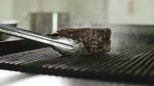 Smoking Beefsteak on Grill