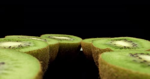 Kiwi fruit super macro close up