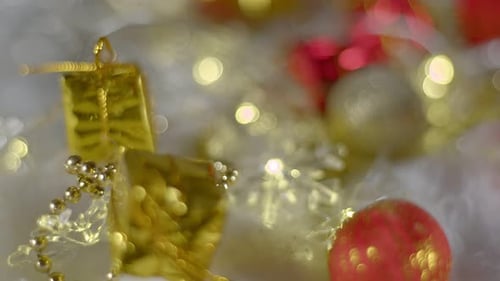 Festive Christmas Decorations with Sparkling Lights