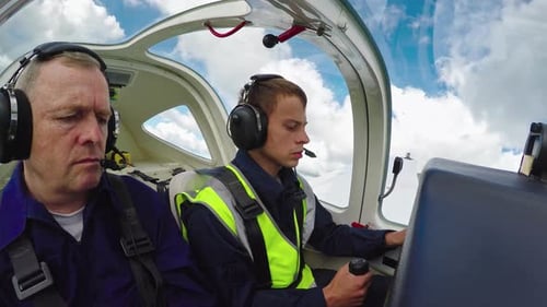 Pilotenstudent lernt fliegen