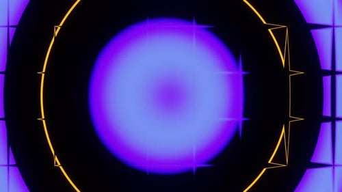 Strobe Pulsating Neon Disco Background VJ Loop