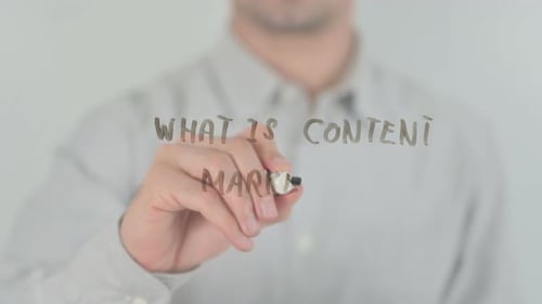 Writing 'Content Marketing' with a Marker
