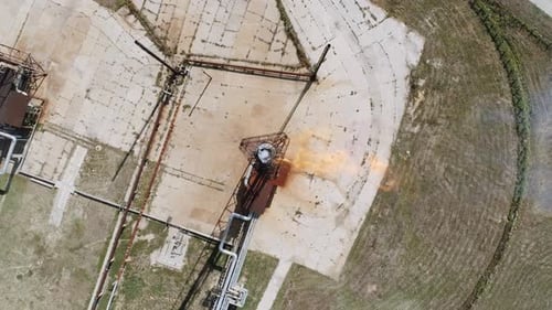 A Tower for Flaring Associated Gas at a Petrochemical Plant, Fiery Torch