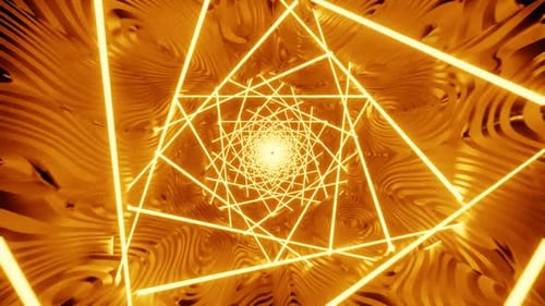 Túnel dourado abstrato de ficção científica do Ramadã