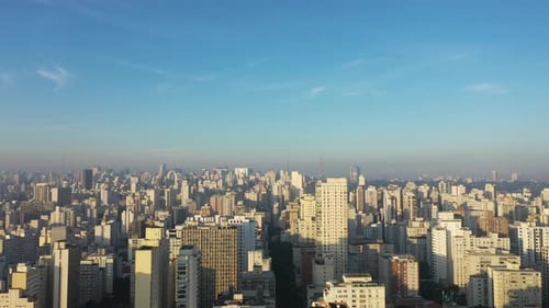 Cityscape of Sao Paulo Brazil. Stunning landscape of downtown district city.