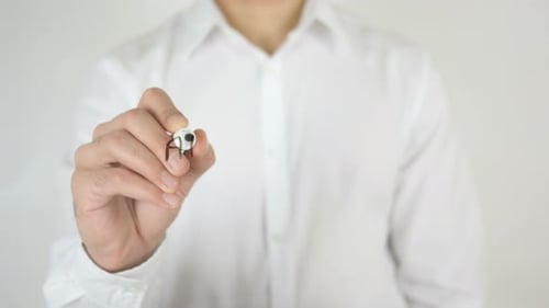 Writing Affiliate on Clear Screen Close Up