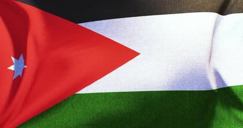 Realistic Waving Flag of Jordan Animation