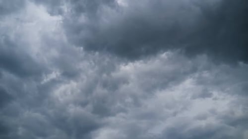 Storm Clouds Are Moving in Sky, Timelapse.