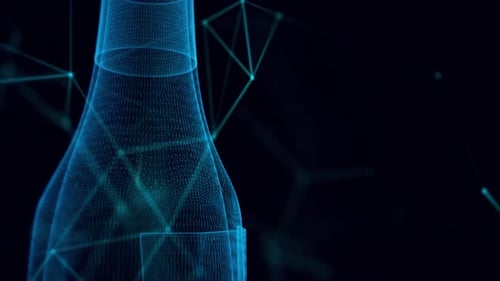 Empty Ketchup Bottle Hologram Close Up 4k