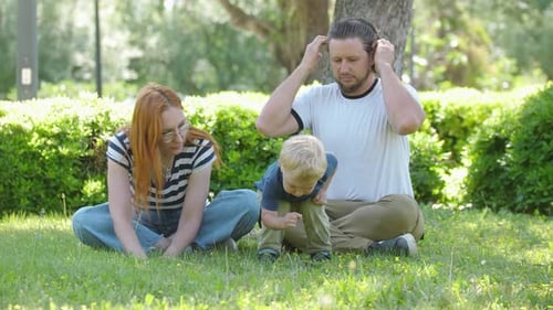 Family Spend Time in the Green Park