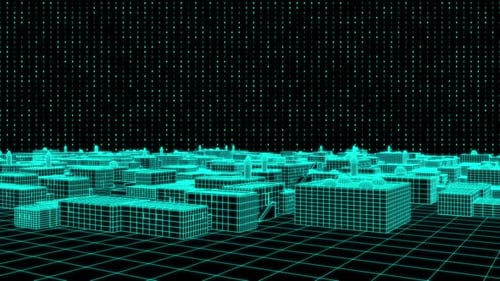 Stadt Wireframe 03 Hd