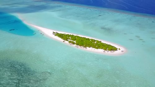 Aerial drone nature of sea view beach time by water with sand background