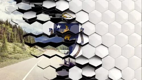 3D Hexagonal Grid Transition Reveal